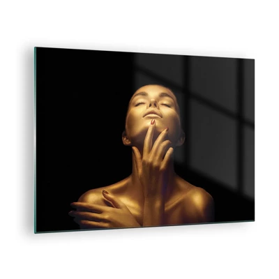 Glass picture - Like Golden Silk - 70x50 cm