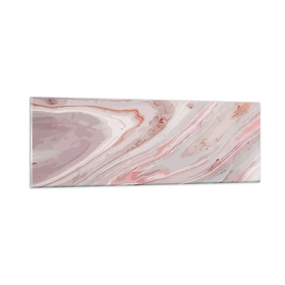 Glass picture - Liquid Pink - 90x30 cm