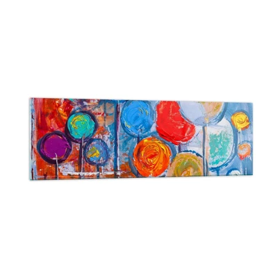 Glass picture - Lolly Sticks - 160x50 cm