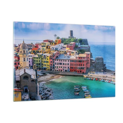 Glass picture - Magical Mediterranean Town - 120x80 cm