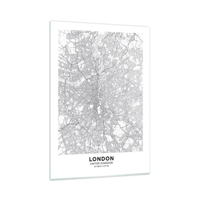 Glass picture - Map of London Maze - 50x70 cm