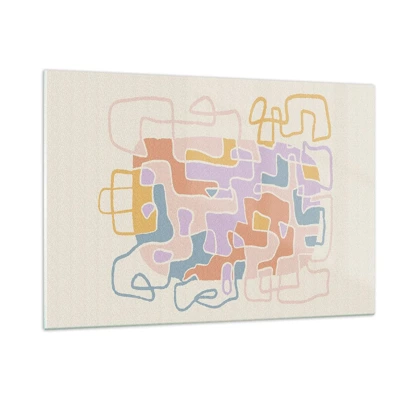 Glass picture - Maze - Joyful Adventure - 120x80 cm