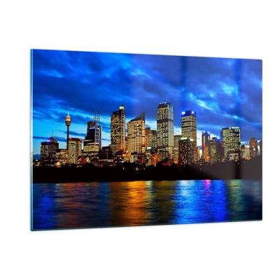 Glass picture - Night of Lights and Colours - 120x80 cm