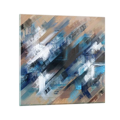 Glass picture - On the Blue Slant - 30x30 cm