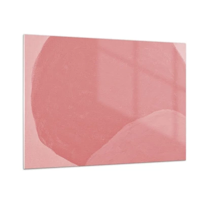 Glass picture - Organic Composition In Pink - 100x70 cm