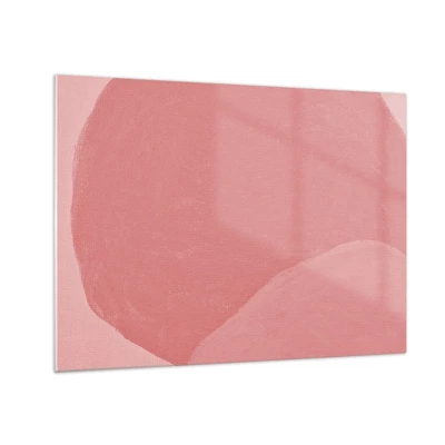 Glass picture - Organic Composition In Pink - 70x50 cm