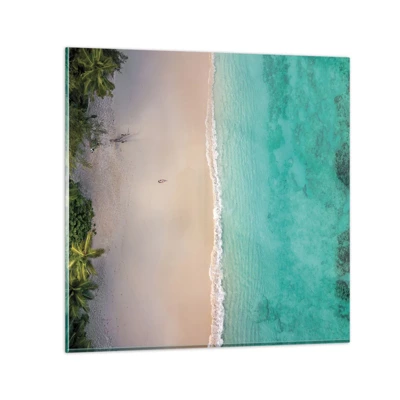 Glass picture - Paradise Beach - 70x70 cm