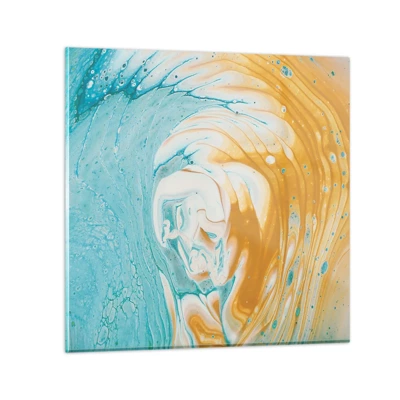 Glass picture - Pastel Swirl - 70x70 cm