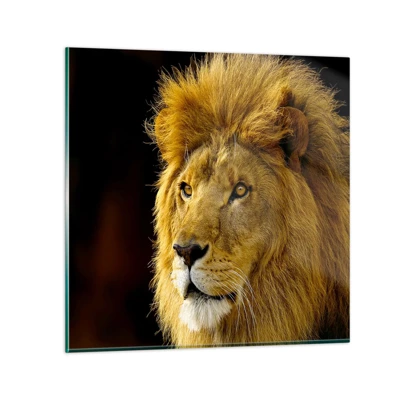 Glass picture - Portrait of a King - 50x50 cm