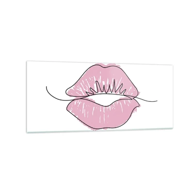 Glass picture - Ready for a Kiss? - 120x50 cm