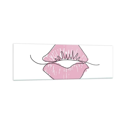 Glass picture - Ready for a Kiss? - 160x50 cm