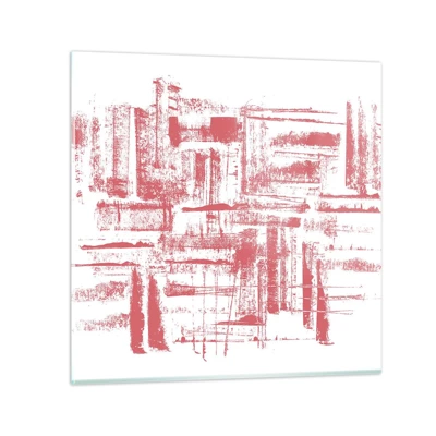Glass picture - Red City - 50x50 cm