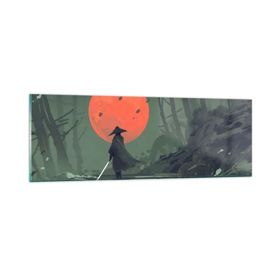 Glass picture - Red Moon Warrior - 90x30 cm