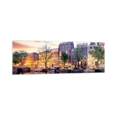 Glass picture - Reserved and Calm Dutch Beaty - 160x50 cm