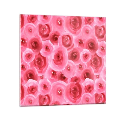 Glass picture - Roses at the Bottom and at the Top - 30x30 cm