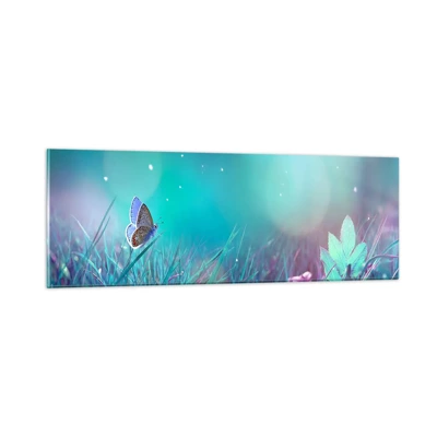 Glass picture - Secret Life of a Meadow - 90x30 cm