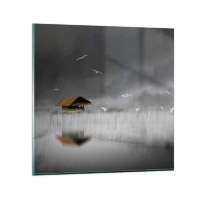 Glass picture - Shelter from the Rain - 40x40 cm