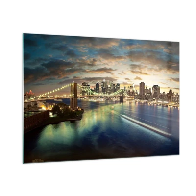 Glass picture - Starry Night over Manhattan - 100x70 cm