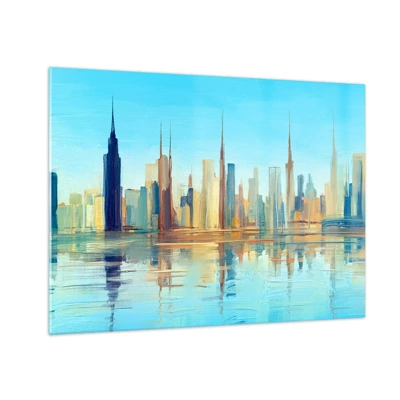 Glass picture - Sunny Metropolis - 70x50 cm