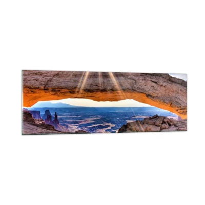 Glass picture - Through Rocky Gate - 90x30 cm