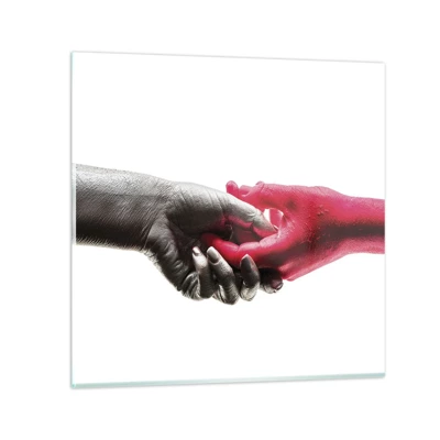 Glass picture - Together, although Different - 70x70 cm