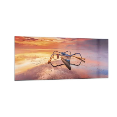 Glass picture - Tranquility of Tropical Evening - 100x40 cm