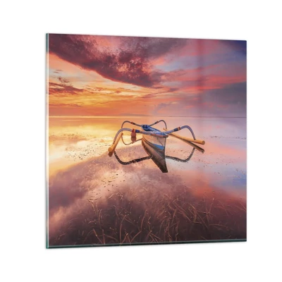 Glass picture - Tranquility of Tropical Evening - 70x70 cm