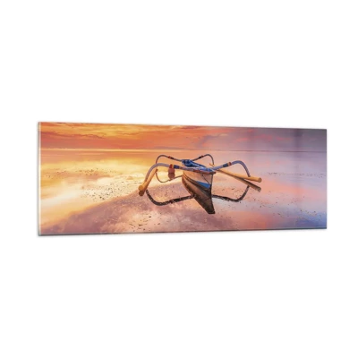 Glass picture - Tranquility of Tropical Evening - 90x30 cm