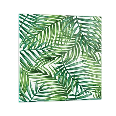 Glass picture - Under the Green Canopy - 70x70 cm