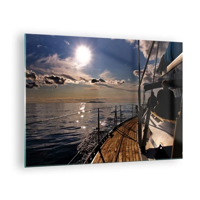 Glass picture - Under the Sails towards the Sun - 70x50 cm