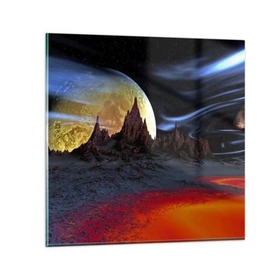 Glass picture - Unknown World - 70x70 cm