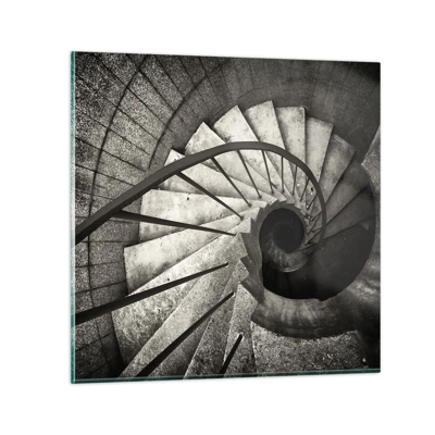 Glass picture - Up the Stairs and Down the Stairs - 60x60 cm