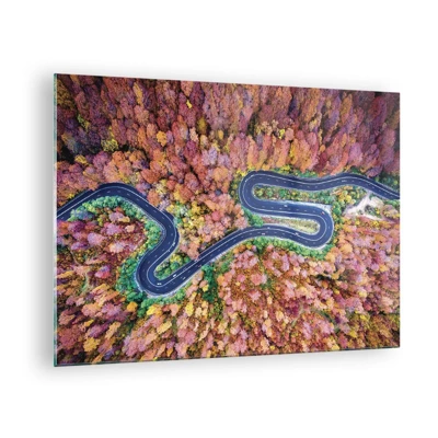 Glass picture - Winding Path through a Forest - 70x50 cm