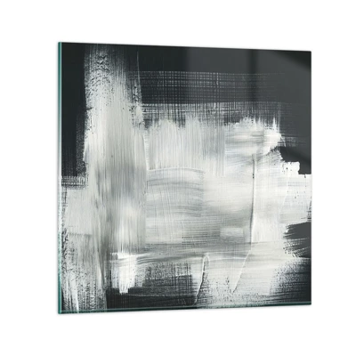 Glass picture - Woven from the Vertical and the Horizontal - 30x30 cm