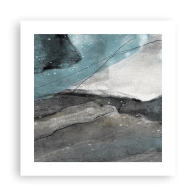 Poster - Abstract: Rocks and Ice - 40x40 cm