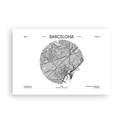 Poster - Anatomy of Barcelona - 91x61 cm