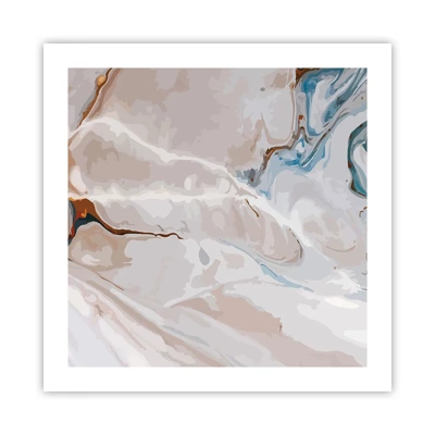Poster - Blue Meanders under White - 50x50 cm