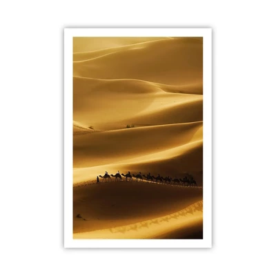 Poster - Caravan on the Waves of a Desert - 61x91 cm