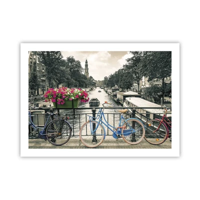 Poster - Colour of a Street in Amsterdam - 70x50 cm