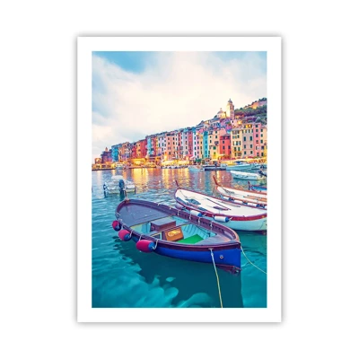 Poster - Colourful Evening in a Port - 50x70 cm