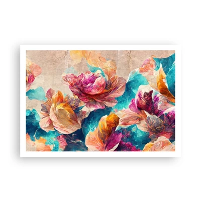 Poster - Colourful Splendour of a Bouquet - 100x70 cm