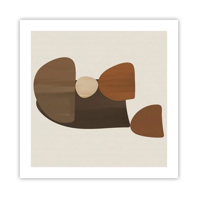 Poster - Composition in Brown - 50x50 cm