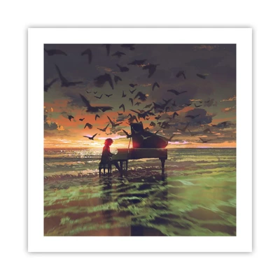 Poster - Concert for Piano and Waves - 50x50 cm