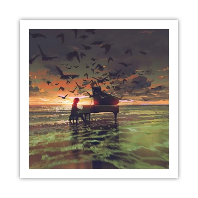 Poster - Concert for Piano and Waves - 60x60 cm