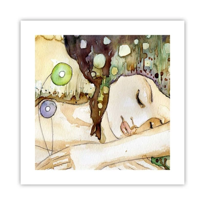 Poster - Emerald and Violet Dream - 40x40 cm