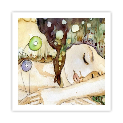 Poster - Emerald and Violet Dream - 60x60 cm