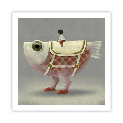 Poster - Fish Jockey - 60x60 cm