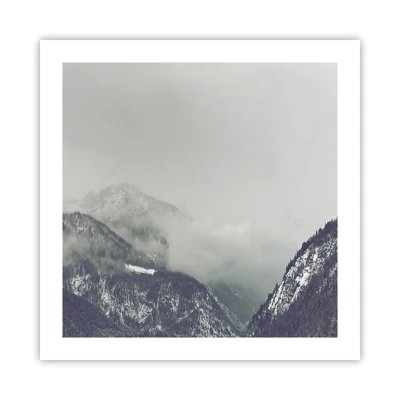 Poster - Foggy valley - 50x50 cm