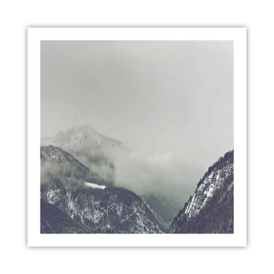 Poster - Foggy valley - 60x60 cm