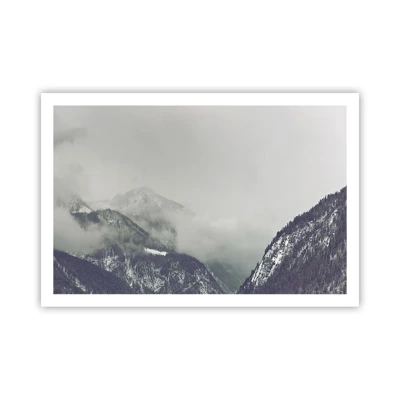 Poster - Foggy valley - 91x61 cm